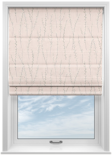 Willow Field, Pastel Pink - Twist&Fit Roman Blind